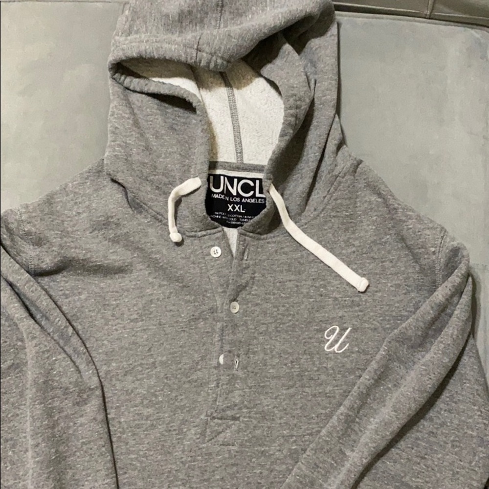 UNCL Button Up Sweatshirt with hoodie
